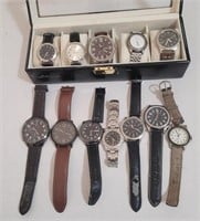 Lot of mens watches and case