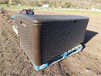 Suncast outdoor storage chest; 56"x28"x25" high