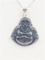 Sterling Silver Natural Black Onyx Laughing