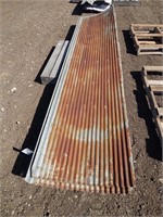 8 Pieces of corrugated steel panels; approx. 10' l