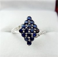 Sterling Silver Natural Blue Sapphire (0.80ct)
