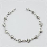 Sterling Silver Diamond (0.20ct) Bracelet, W/A