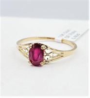 10KT Yellow Gold Natural Enhanced Ruby (0.60ct)