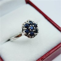 Sterling Silver Natural Blue Sapphire (0.5ct)