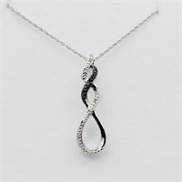 Sterling Silver Diamonds (0.04ct) Pendant With