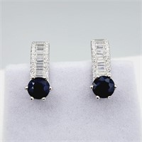 Sterling Silver Natural Blue Sapphire (3.34ct)