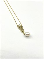 Gold Plated Sterling Silver Freshwater Pearl With