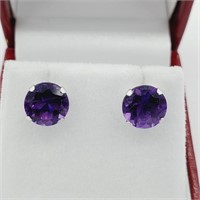 10KT White Gold Natural Amethysts (1.57ct)