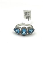 Sterling Silver Natural Blue Topaz (2.75ct) With .