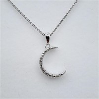 Sterling Silver Diamonds (0.03ct) Pendant With