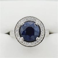 Sterling Silver Natural Blue Sapphire (2.66ct)