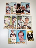 Lot of 10 1960'2 Vintage Topps Red Sox Baseball Ca
