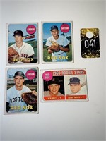 Lot of 4 Red Sox Baseball Topps Cards