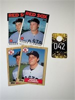 Lot of 4 Roger Clemens Topps Baseball Cards