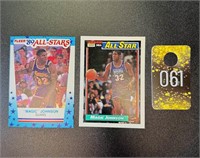 Lot of 2 All Star Fleer Magic Johnson NBA Cards