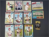 Lot of 11 Topps Red Sox Baseball Mixed Player Card