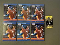 Lot of 6 John Elway QB Broncos NFL Cards Pro Set