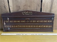1870s Snooker Scoreboard by G. Wright and Company