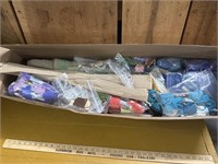 Large box of yarn and sewing materials
