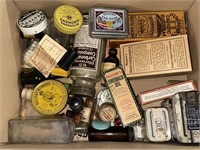 Vintage medicine bottle, and medicine cabinet
