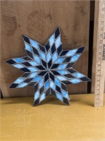 Blue stained glass star
