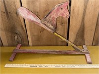 Antique hobbyhorse with single leaf spring
