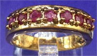 18 kt. Gold and Silver 1 ct. Ruby Ring