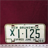 1968 New Brunswick License Plate