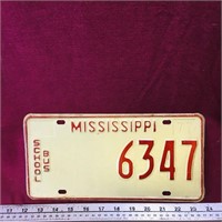 1977 Mississippi US School Bus License Plate