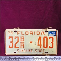1975 Florida US License Plate