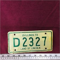 1973 Illinois US Motorcycle License Plate
