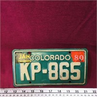 1980 Colorado US License Plate