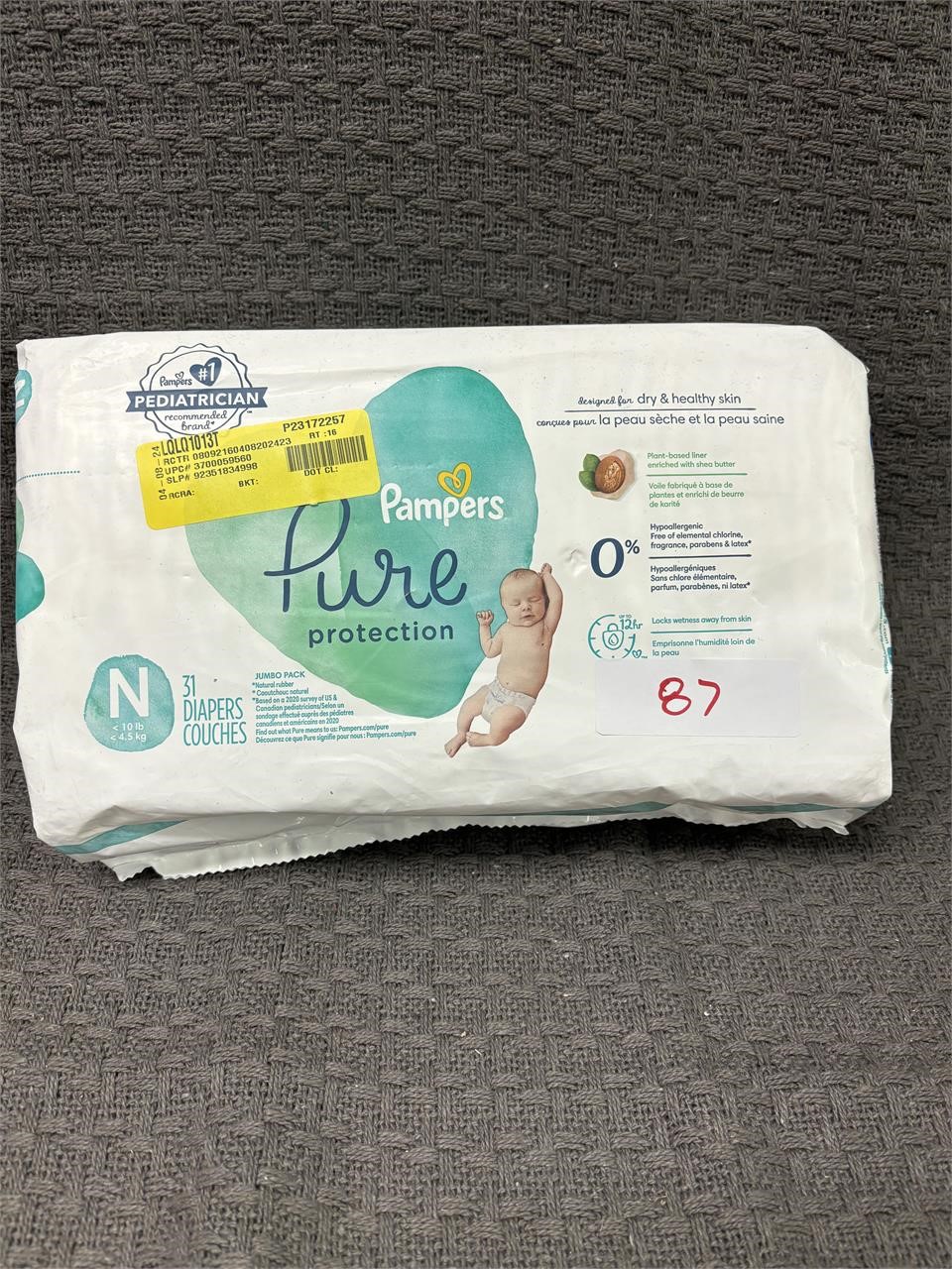 pampers pure protection newborn 31 diapers