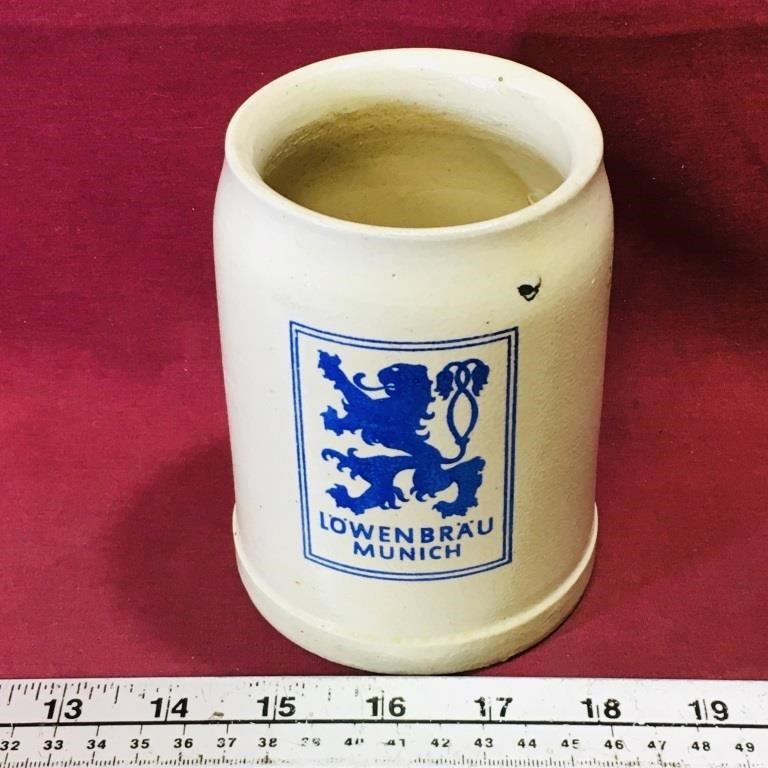 Lowenbrau Munich Pottery Ale Mug (Made In Germany)