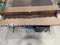 6' Wood Coat Rack Shelf