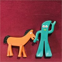 Small Gumby & Pokey Bendy Figures (Vintage)