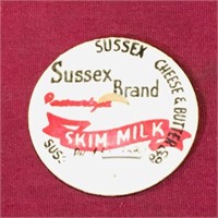 Sussex Brand Skim Milk Bottle Top (Vintage)