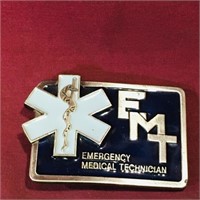 Emergency Medical Technician Enamelled Belt Buckle