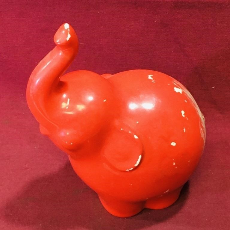 Painted Ceramic Elephant (Vintage)