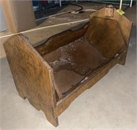 Wooden Rocking Cradle, 30x15x18in