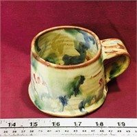 Signed Pottery Mug (3" Tall)