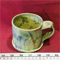 Signed Pottery Mug (3" Tall)