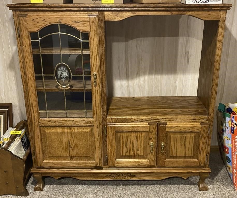 Solid Wood Entertainment Center (51"×17"×52")