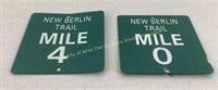 (2) New Berlin trail markers  8 x 8