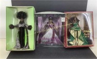 Lot of 3- boxed Barbie dolls