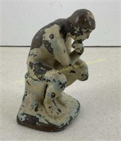 Small bronze "The Thinker" figure  6"