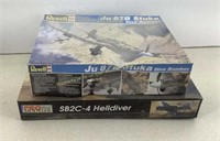 * (2) 1:32 scale & 1:48 scale airplane models