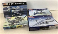 * (4) 1:48 scale plane model kits  Blue Angel not
