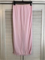 VINTAGE PINK MAXI HALF SLIP LACE DETAIL SMALL