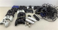* Large lot of Xbox & Sony controllers